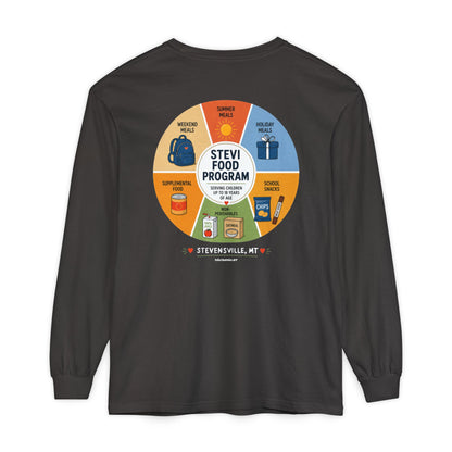 Stevi Food Program in the round, image on the back - Unisex Long Sleeve