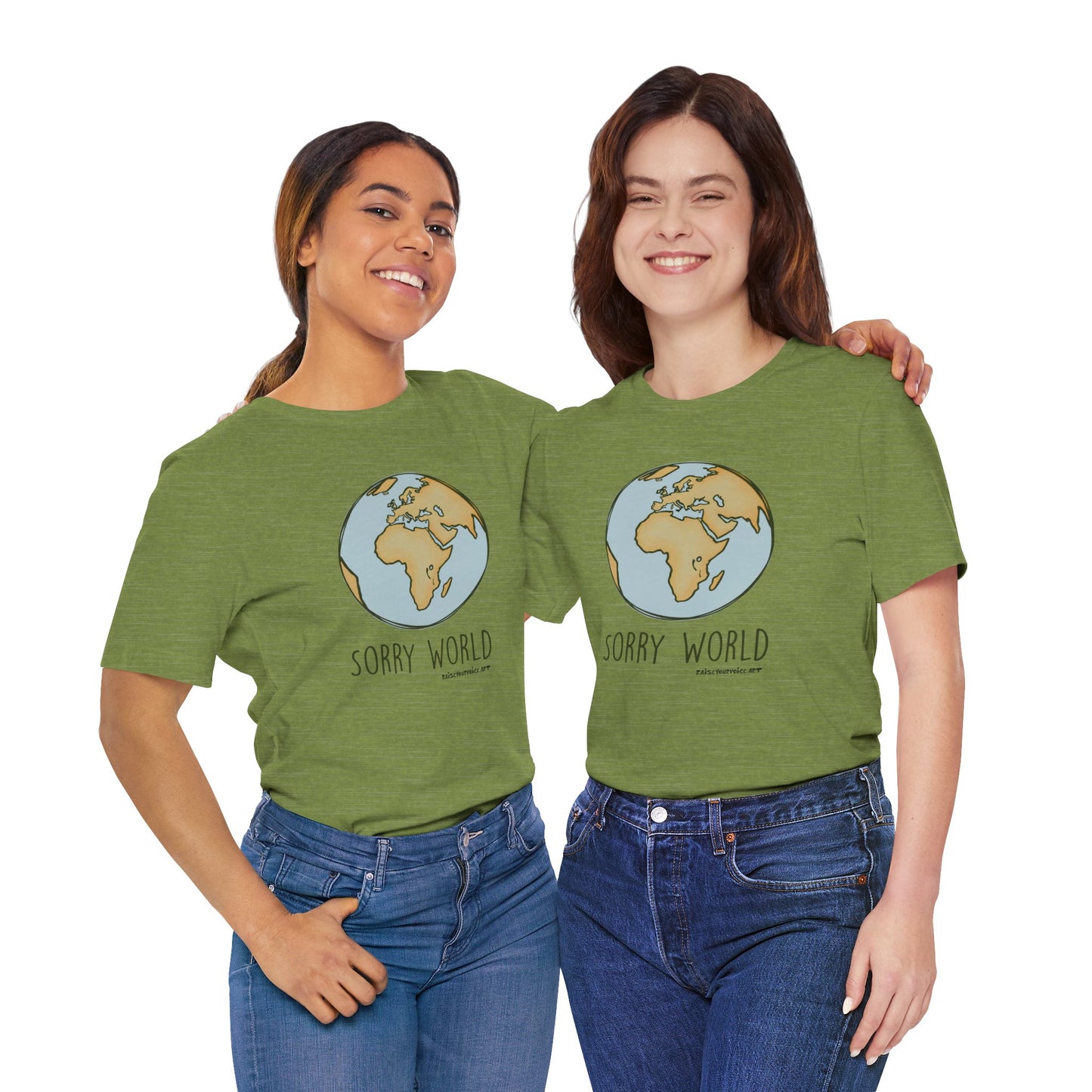 Sorry World Tee, Unisex Graphic T-Shirt, Casual Wear, s, Eco-Friendly Fashion