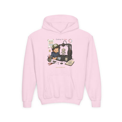 Coding for Kids 3D printing – Youth Heavy Blend Hooded Sweatshirt