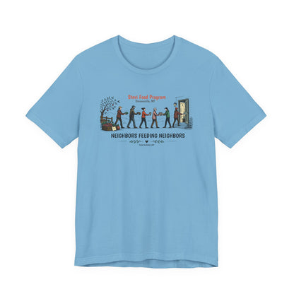 Neighbors Feeding Neighbors, Stevi Food Program, Unisex Jersey Short Sleeve Tee