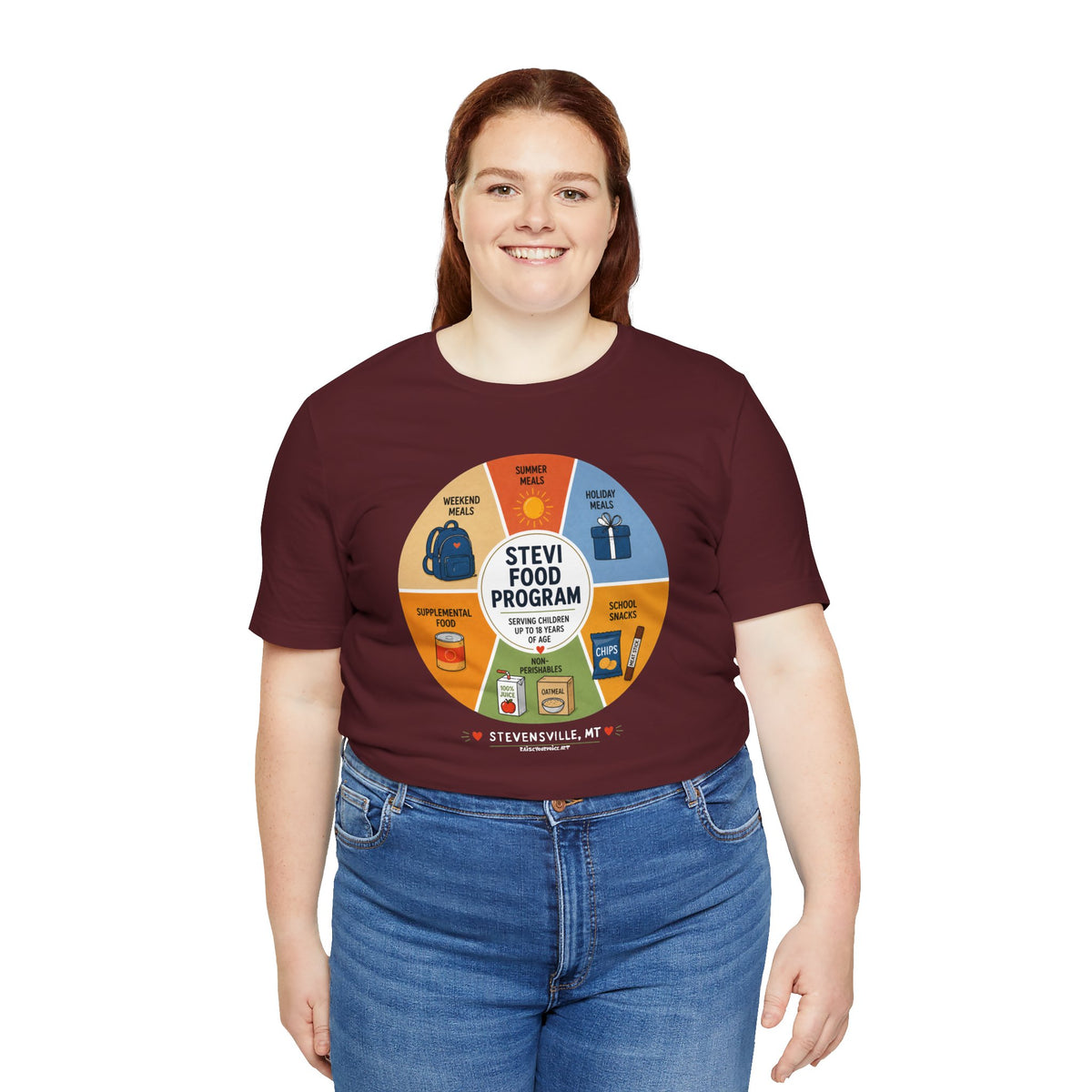 Stevi Food Program in the round – Unisex Jersey Short Sleeve Tee