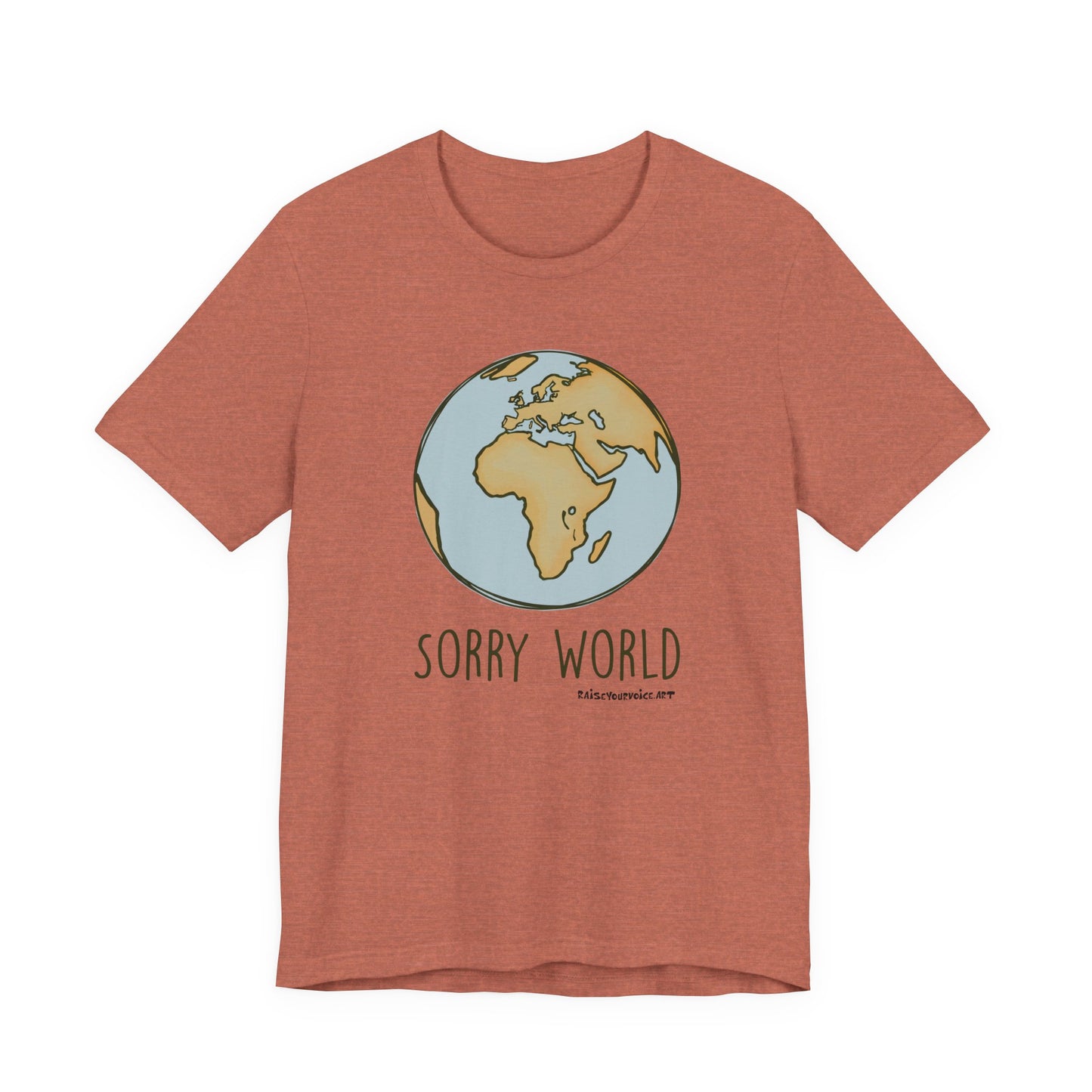 Sorry World Tee, Unisex Graphic T-Shirt, Casual Wear, s, Eco-Friendly Fashion