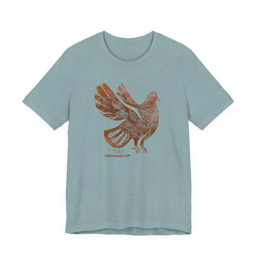 Peace Pigeon Graphic Tee - Unisex Jersey Short Sleeve T-Shirt