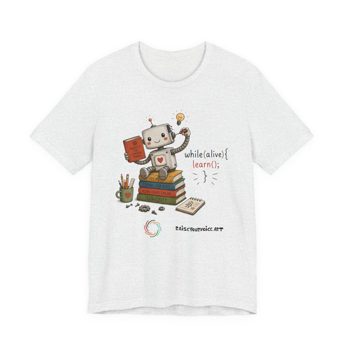 Coding for Kids while (alive) {learn ();}Unisex Jersey Short Sleeve Tee