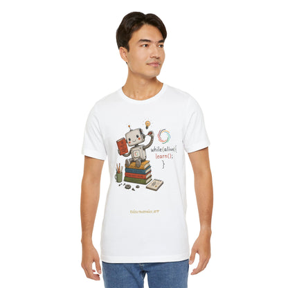 Coding for Kids while (alive) {learn ();} – Unisex Jersey Short Sleeve Tee