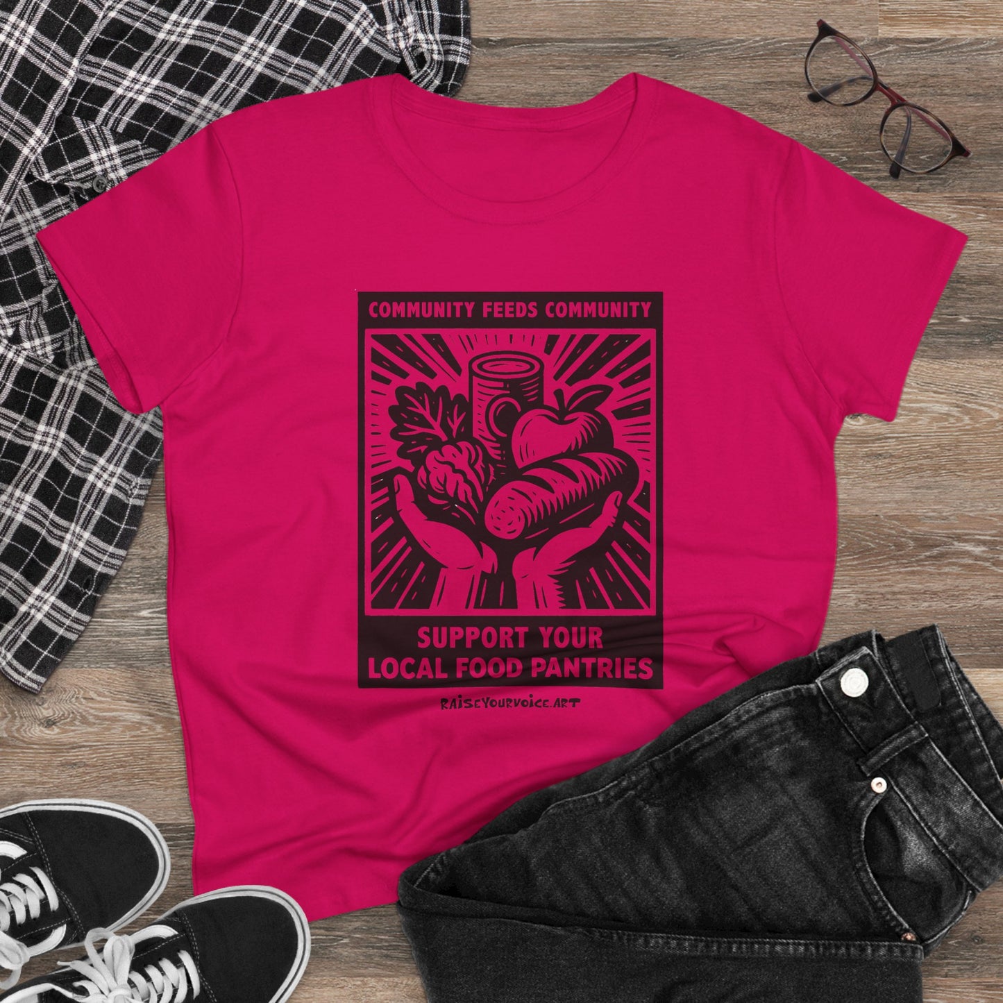 Community Feeds Community, Food Security Awareness Women's Tee