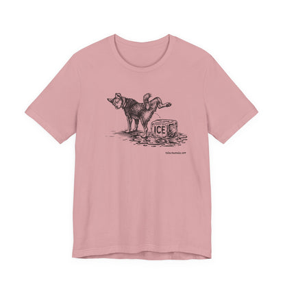 Methods of Resistance: Persistent Pressure, dogs against ice, unisex tee