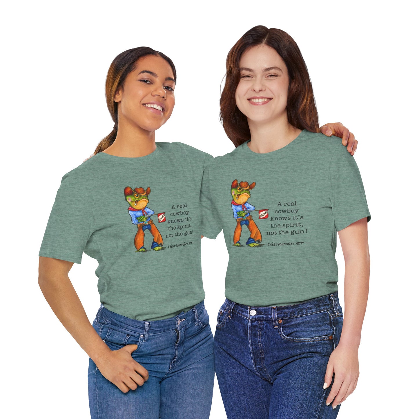 "A Real Cowboy Knows It's the Spirit, Not the Gun!" -Cowboy Graphic Tee
