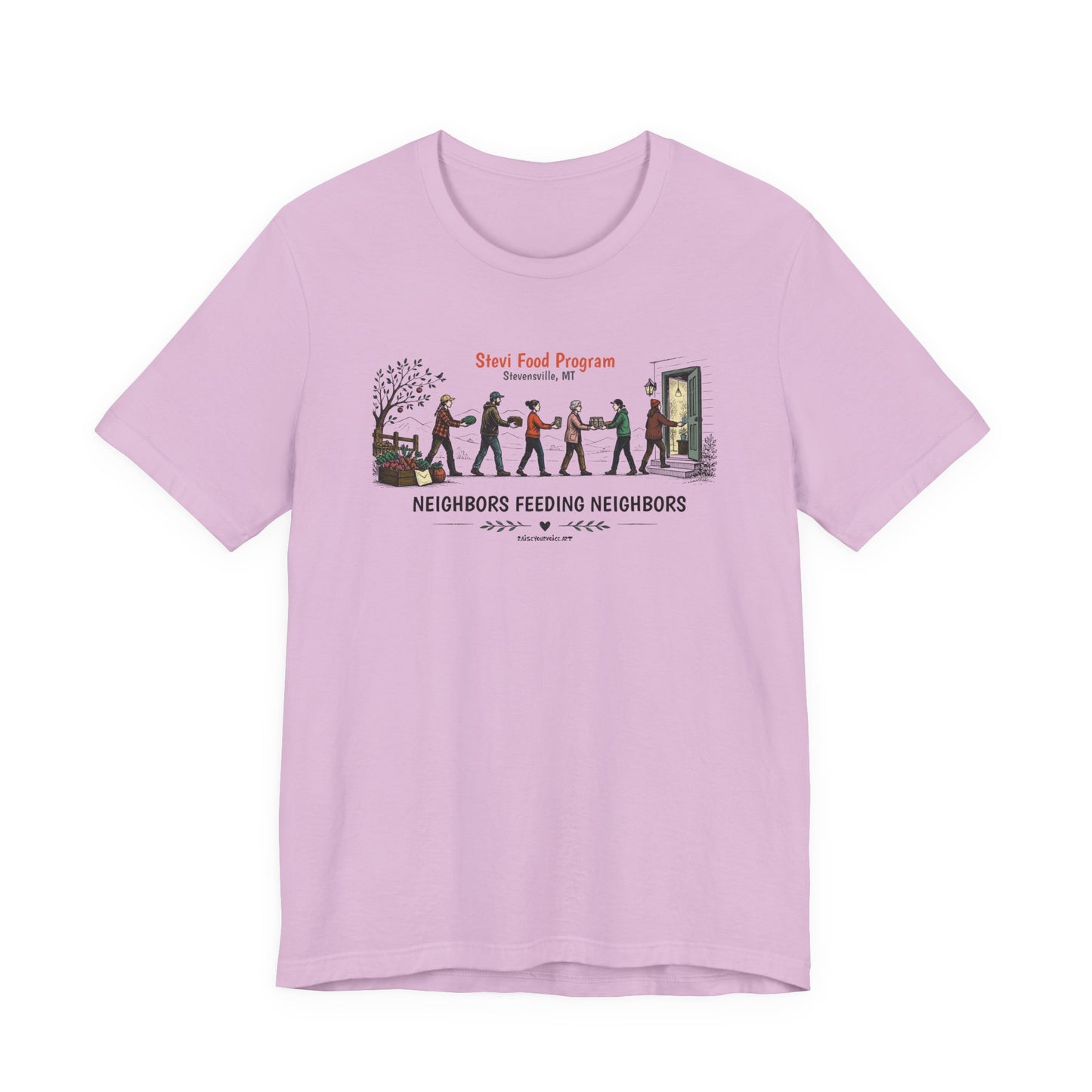 Neighbors Feeding Neighbors, Stevi Food Program, Unisex Jersey Short Sleeve Tee