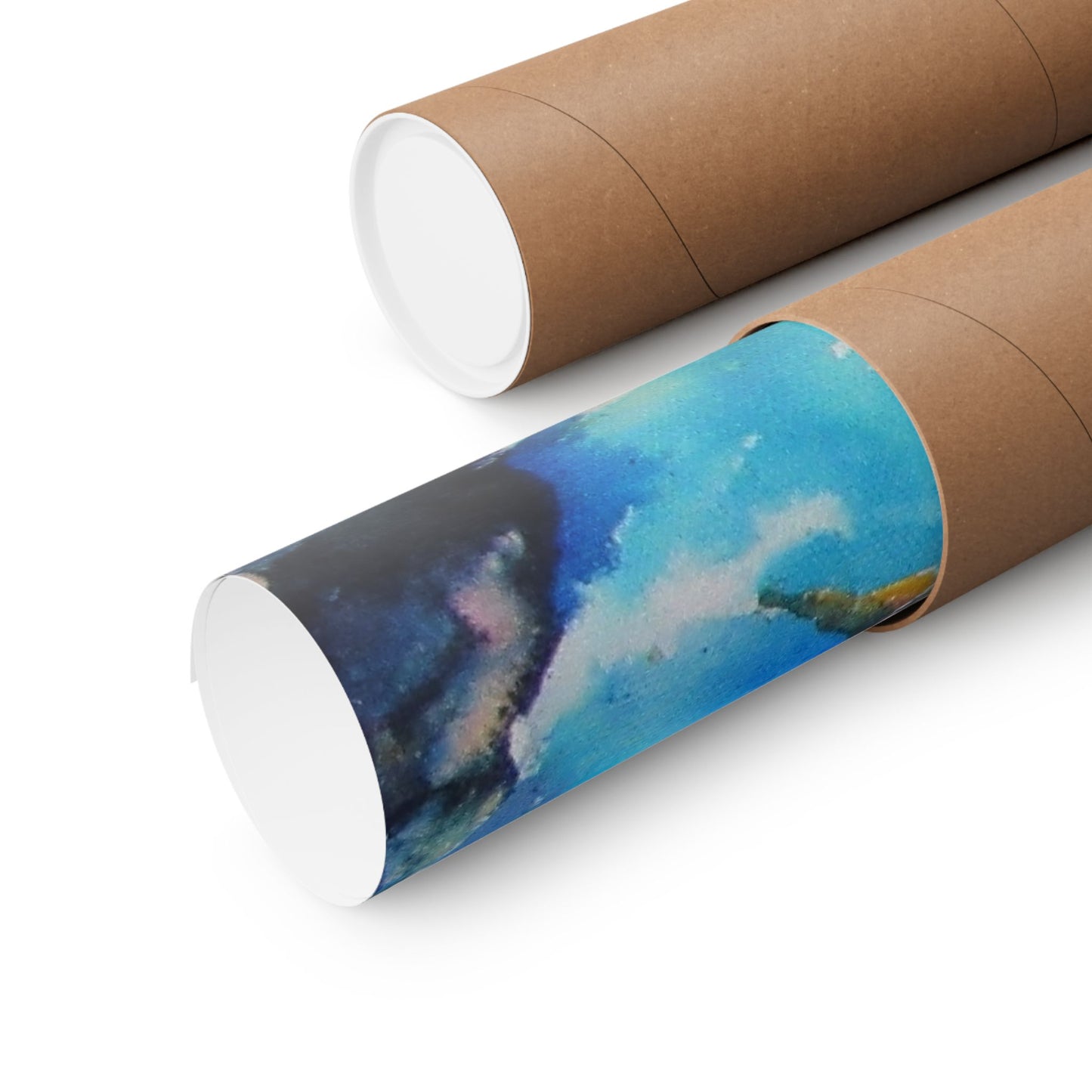 Ocean-Inspired Matte Horizontal Poster with Sea Turtle Art – Perfect for Beach Lovers