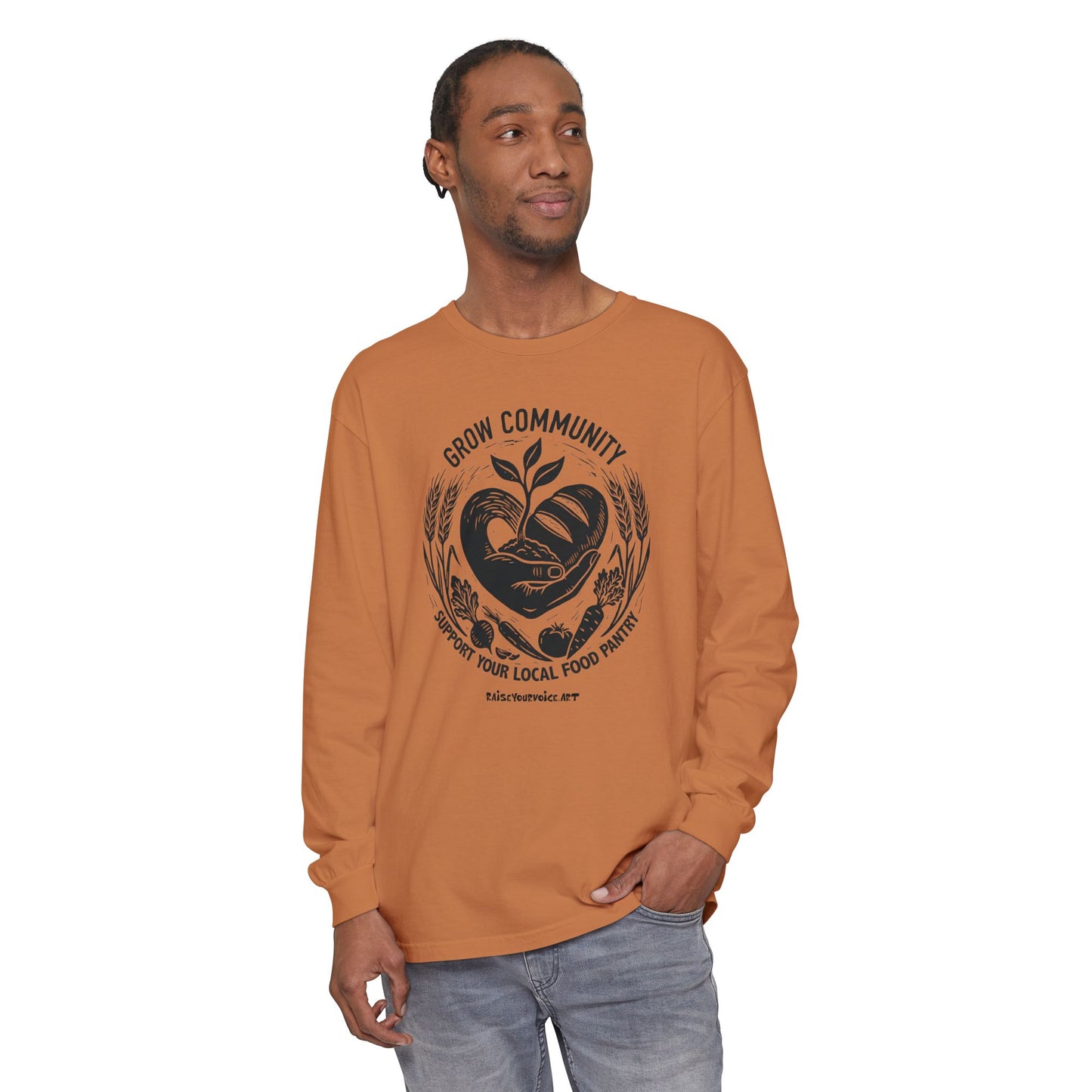 Grow Community Food Security Awareness Unisex Long Sleeve Tee