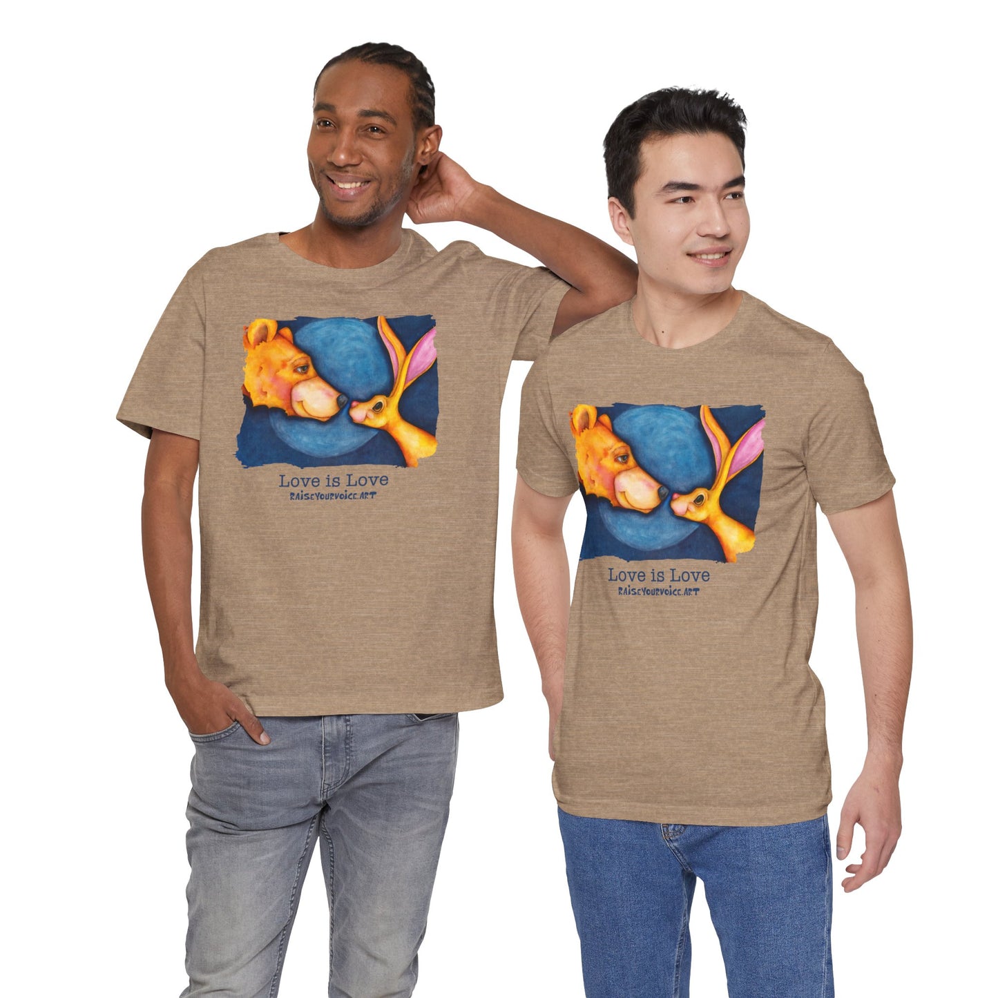 Love is Love Unisex Jersey Tee - Cute Animal 'Lovers' Shirt