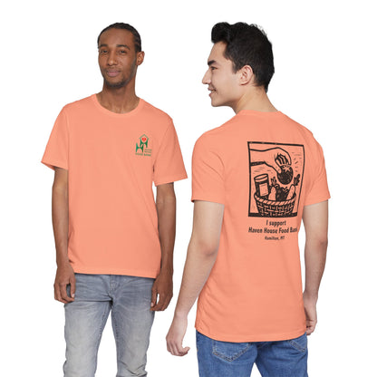 I support Haven House Food Bank – for all who enter, unisex tee