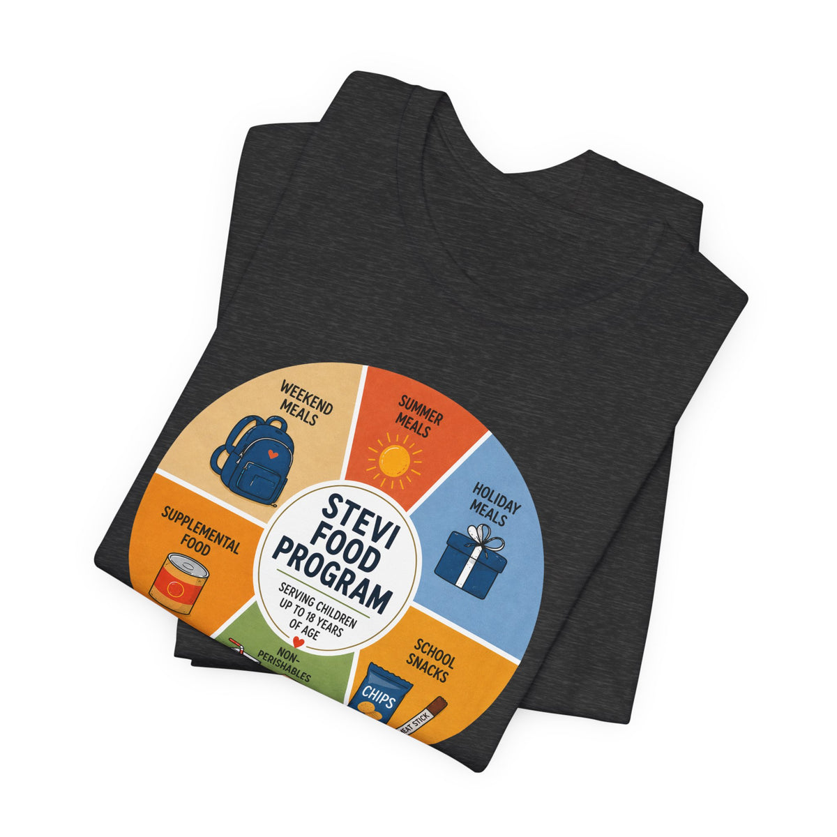 Stevi Food Program in the round – Unisex Jersey Short Sleeve Tee