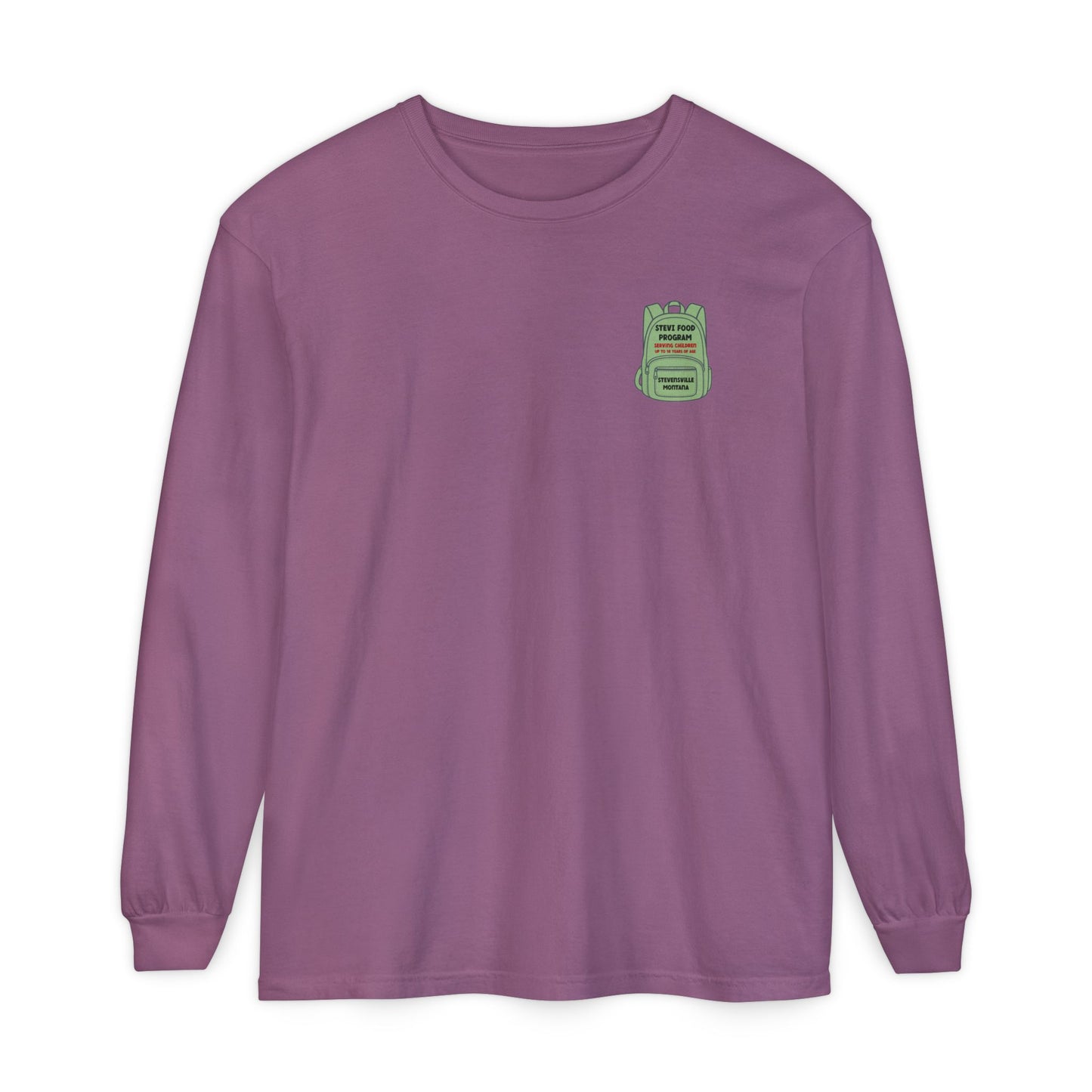 Stevi Food Program in the round, image on the back - Unisex Long Sleeve