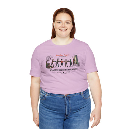 Neighbors Feeding Neighbors, Stevi Food Program, Unisex Jersey Short Sleeve Tee