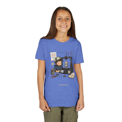Coding for Kids 3D printing – Youth Short Sleeve Tee