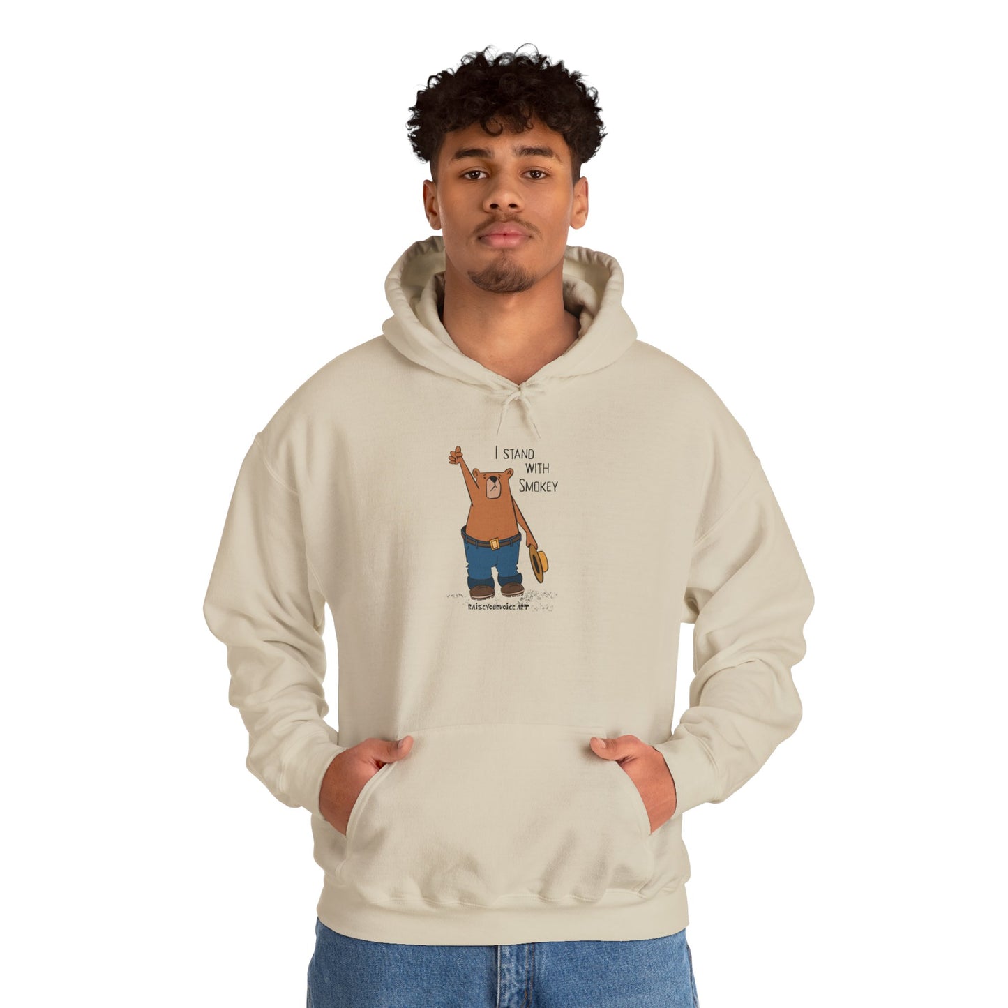 I Stand With Smokey Hoodie - Unisex Heavy Blend™ Sweatshirt for Nature Lovers
