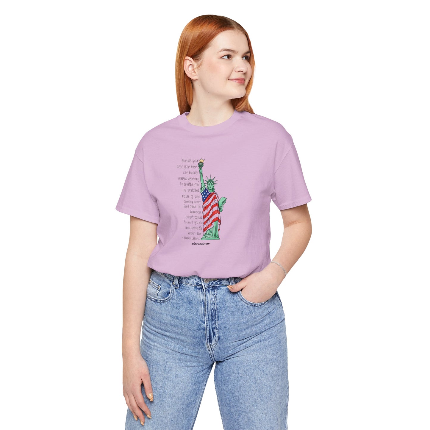 Give me your tired, your poor, your huddled…,unisex tee