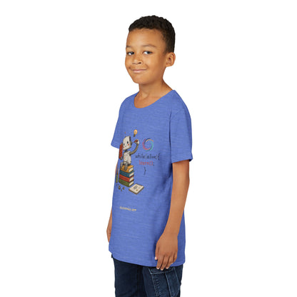 Coding for Kids while (alive) {learn ();} – Youth Short Sleeve Tee