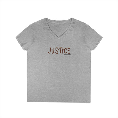 Justice - women's v-neck tee