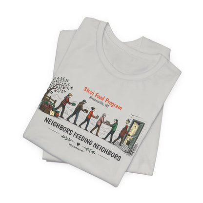 Neighbors Feeding Neighbors, Stevi Food Program, Unisex Jersey Short Sleeve Tee