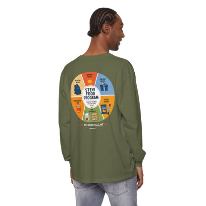 Stevi Food Program in the round, image on the back - Unisex Long Sleeve
