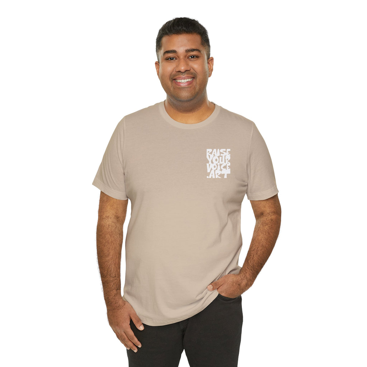 The Montana Plan, Who Do They Work For?, image on the back, Unisex Jersey Short Sleeve Tee