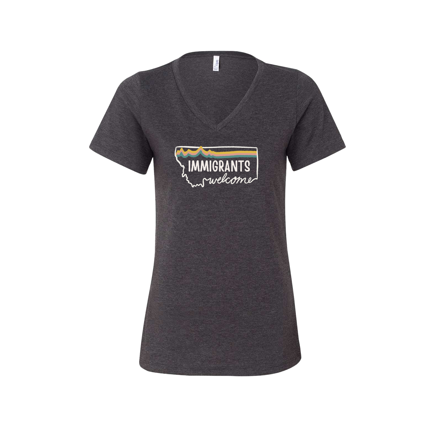 Soft Landing Missoula – 10 Years Welcome, women's v-neck tee.