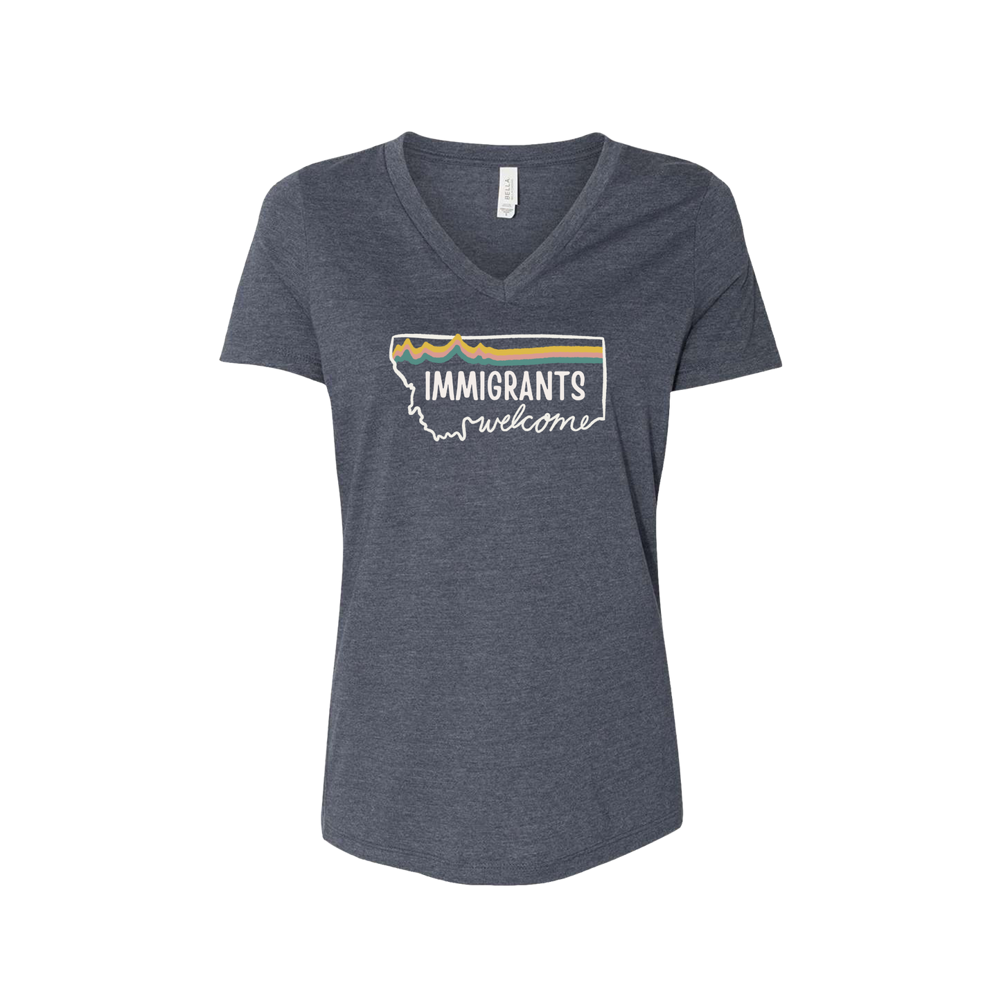 Soft Landing Missoula – 10 Years Welcome, women's v-neck tee.