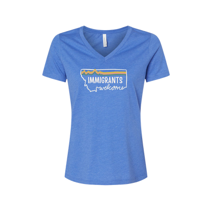 Soft Landing Missoula – 10 Years Welcome, women's v-neck tee.
