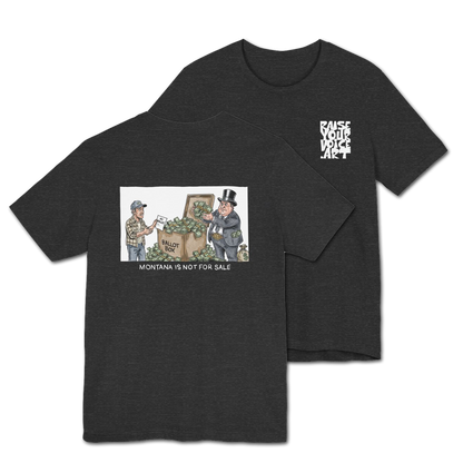 Montana Plan Ballot Box, image on back, unisex tee