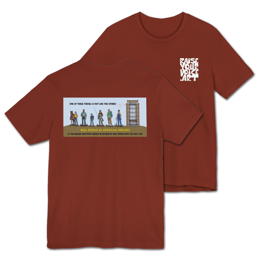 The Montana Plan, Real People, image on the back, Unisex Jersey Short Sleeve Tee
