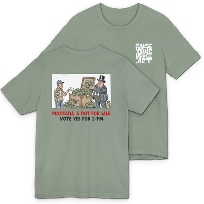 The Montana Plan, Ballot Box, image on the back, Unisex Jersey Short Sleeve Tee