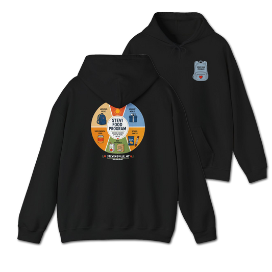 Stevi Food Program In The Round, image on the back – Unisex Heavy Blend™ Hooded Sweatshirt