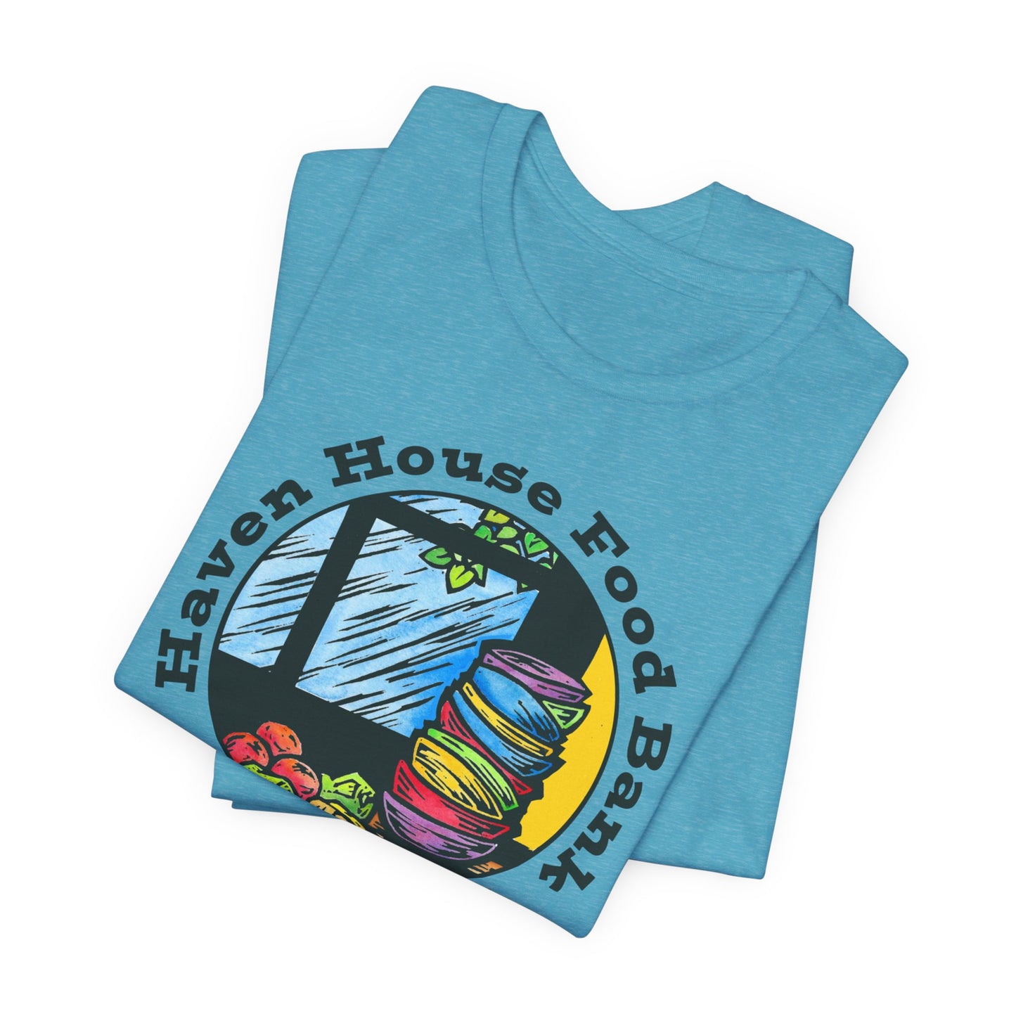 Haven House Food Bank – for all who enter – kitchen, unisex tee