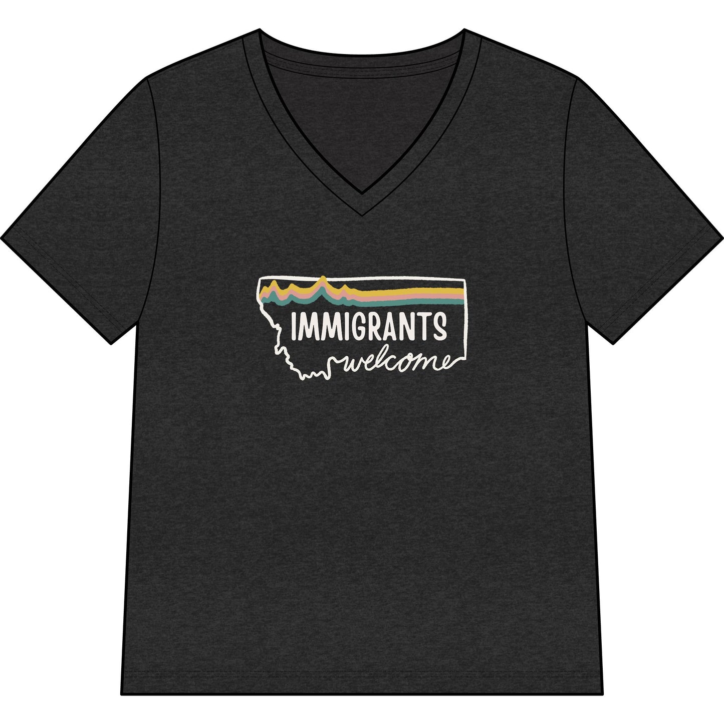 Soft Landing Missoula – 10 Years Welcome, women's v-neck tee.