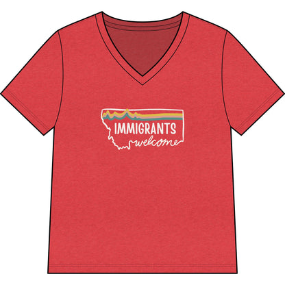 Soft Landing Missoula – 10 Years Welcome, women's v-neck tee.