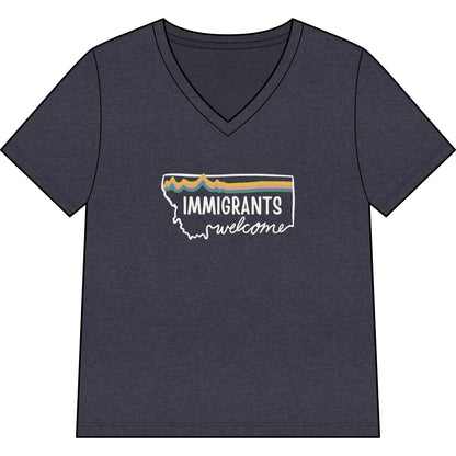 Soft Landing Missoula – 10 Years Welcome, women's v-neck tee.