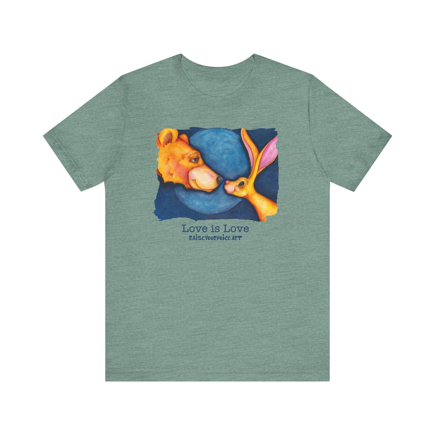 Love is Love Unisex Jersey Tee - Cute Animal 'Lovers' Shirt