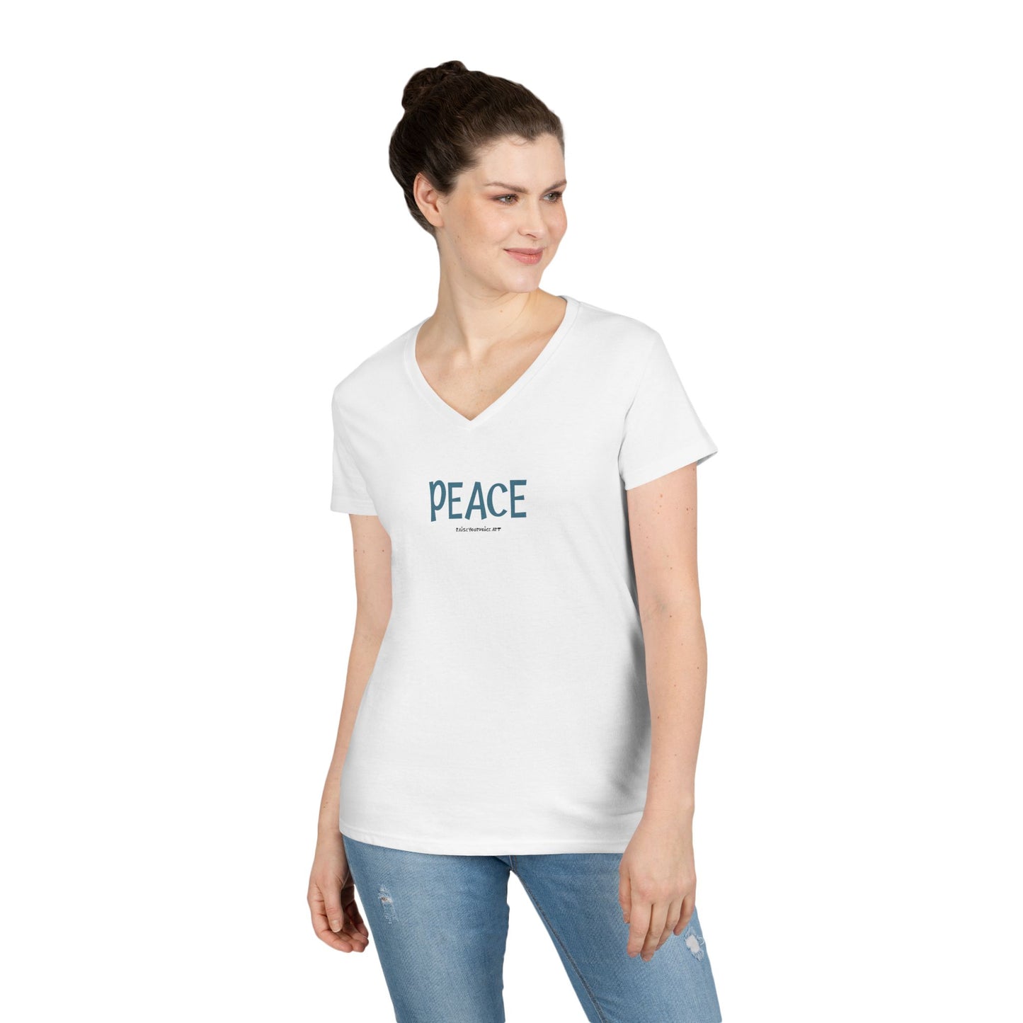 Peace - women's v-neck tee