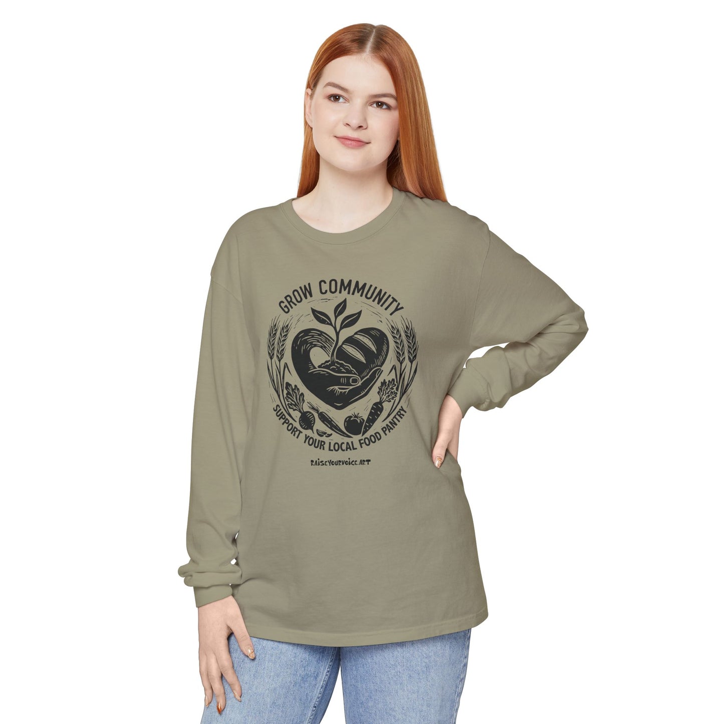 Grow Community Food Security Awareness Unisex Long Sleeve Tee