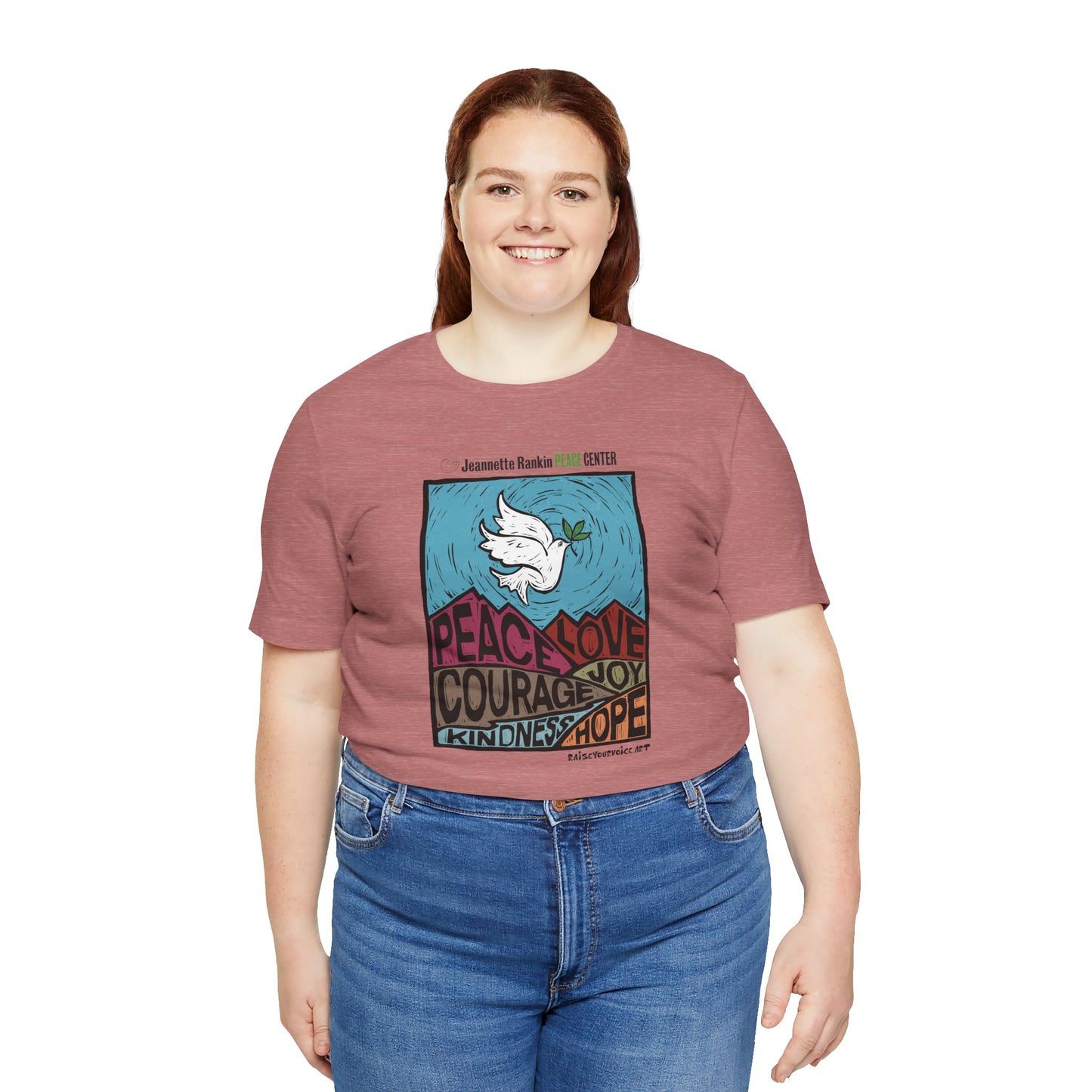 Jeannette Rankin Peace Center Unisex Jersey Short Sleeve Tee