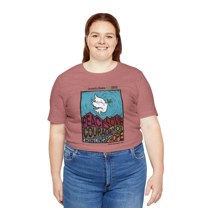 Jeannette Rankin Peace Center Unisex Jersey Short Sleeve Tee