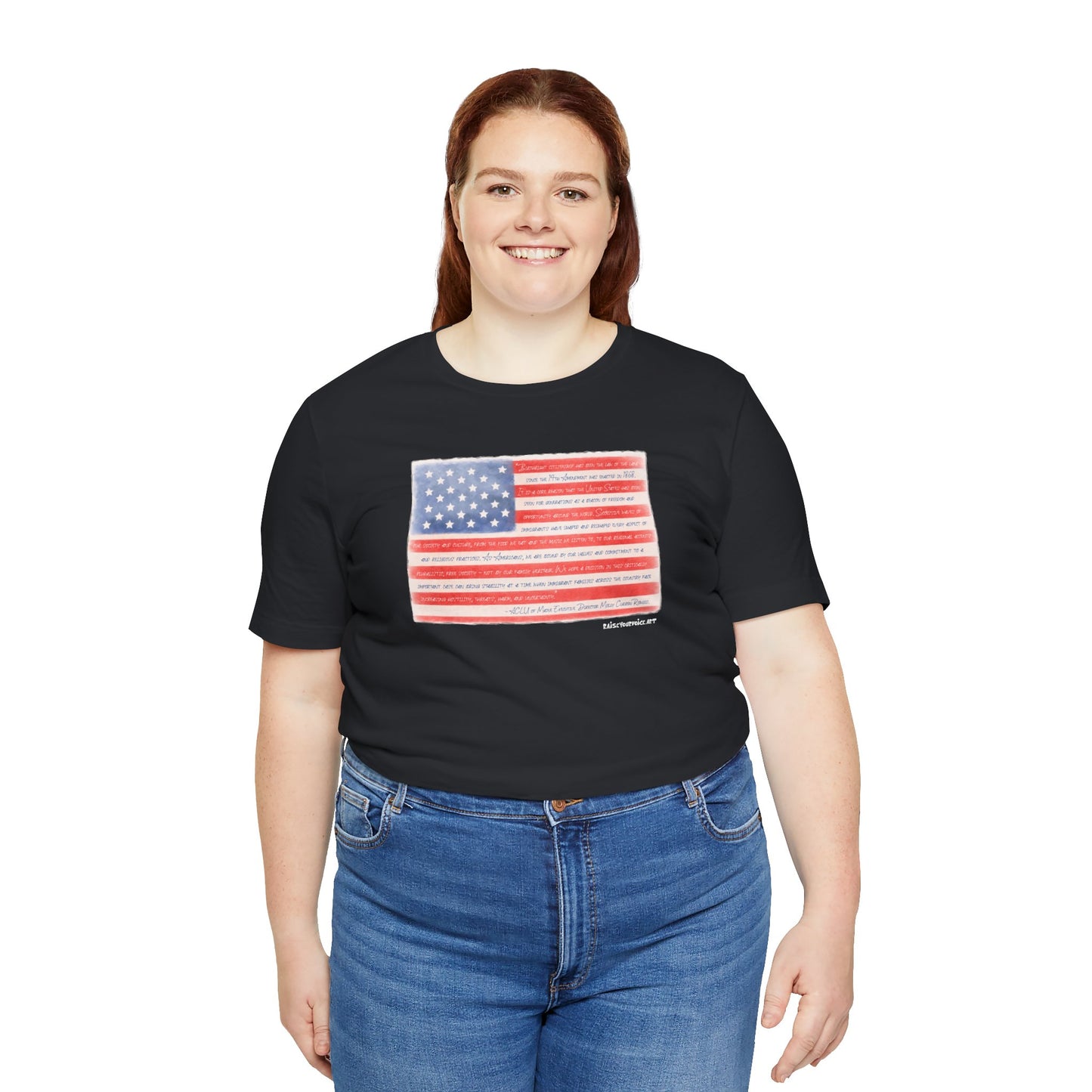 Birthright citizenship quote from ACLU director Rowles, unisex tee