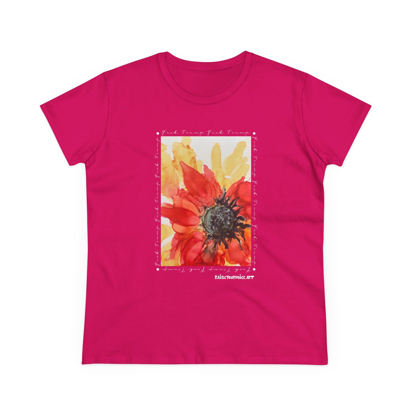 Women's Floral Midweight Cotton Tee, Comfortable Graphic Shirt, Summer Casual Wear, Gift for Her, Nature Lover's Fashion