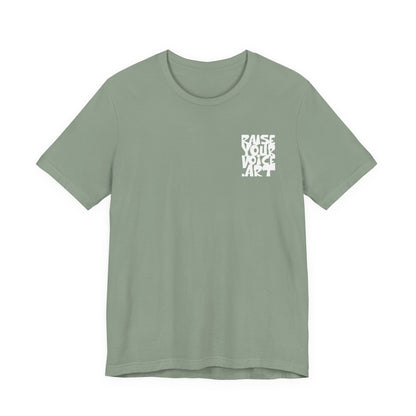 The Montana Plan, Stop the Flood, image on the back, Unisex Jersey Short Sleeve Tee