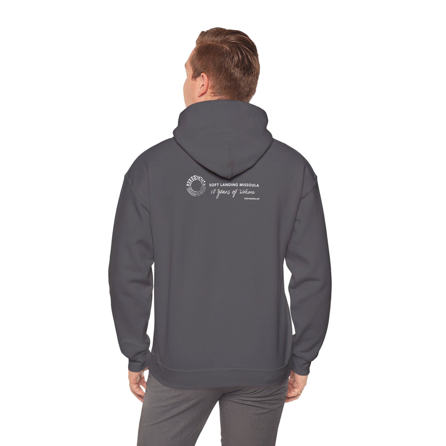 Soft Landing Missoula - 10 Years Welcome, unisex hoodie.