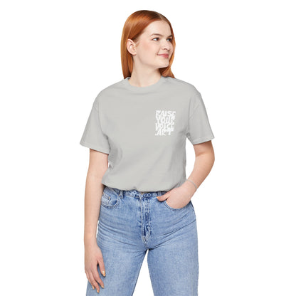 The Montana Plan, Who Do They Work For?, image on the back, Unisex Jersey Short Sleeve Tee