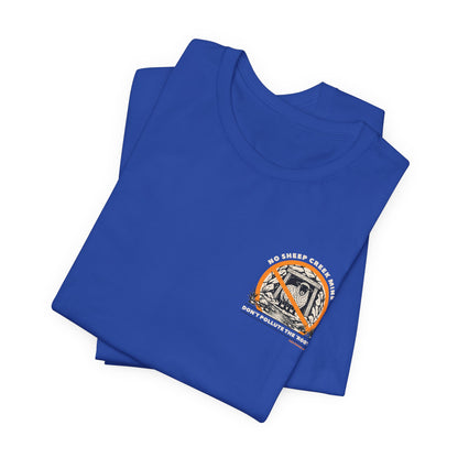 No Sheep Creek Mine, Don’t Pollute the Root, image on the back, Unisex Jersey Short Sleeve Tee